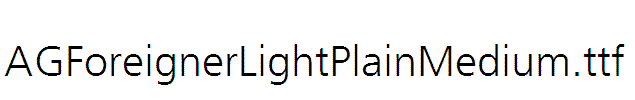 AGForeignerLightPlainMedium