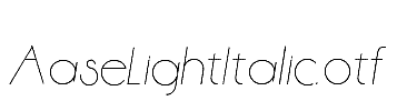 AaseLightItalic