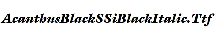 AcanthusBlackSSiBlackItalic