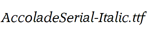 AccoladeSerial-Italic