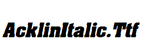 AcklinItalic