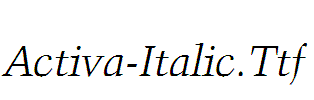 Activa-Italic
