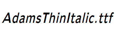 AdamsThinItalic