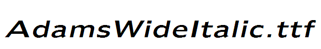 AdamsWideItalic