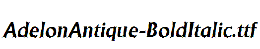 AdelonAntique-BoldItalic