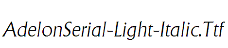 AdelonSerial-Light-Italic