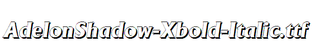 AdelonShadow-Xbold-Italic