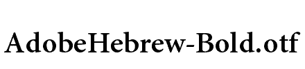 AdobeHebrew-Bold