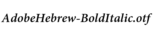 AdobeHebrew-BoldItalic