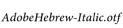 AdobeHebrew-Italic