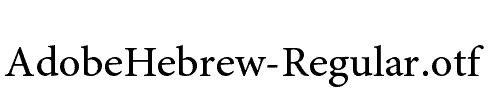 AdobeHebrew-Regular