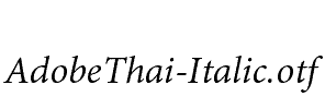 AdobeThai-Italic