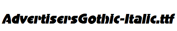 AdvertisersGothic-Italic
