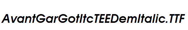 AvantGarGotItcTEEDemItalic