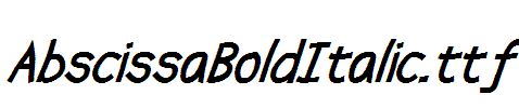 AbscissaBoldItalic