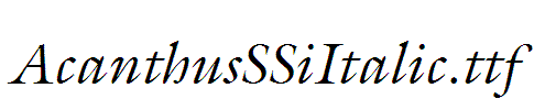 AcanthusSSiItalic