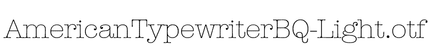 AmericanTypewriterBQ-Light