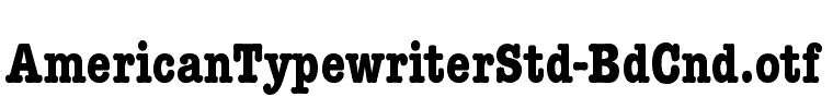 AmericanTypewriterStd-BdCnd