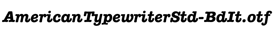 AmericanTypewriterStd-BdIt
