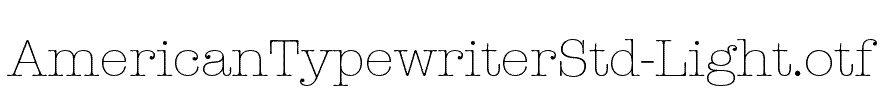AmericanTypewriterStd-Light