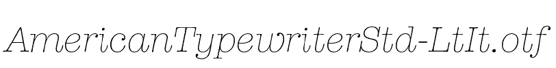 AmericanTypewriterStd-LtIt