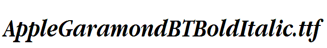 AppleGaramondBTBoldItalic