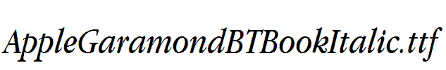 AppleGaramondBTBookItalic