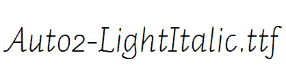 Auto2-LightItalic