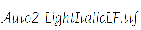 Auto2-LightItalicLF