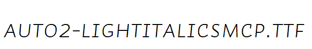 Auto2-LightItalicSmCp