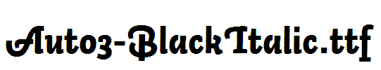 Auto3-BlackItalic