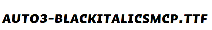 Auto3-BlackItalicSmCp