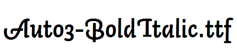 Auto3-BoldItalic