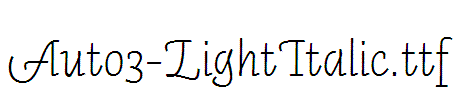 Auto3-LightItalic
