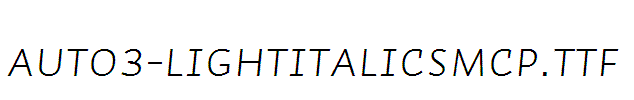 Auto3-LightItalicSmCp