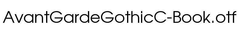 AvantGardeGothicC-Book