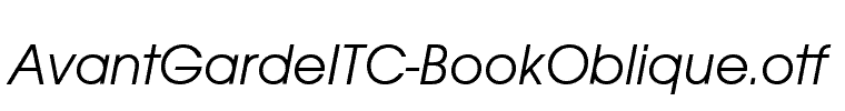 AvantGardeITC-BookOblique