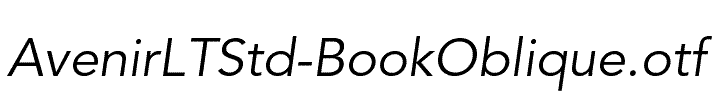 AvenirLTStd-BookOblique