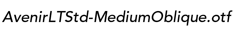 AvenirLTStd-MediumOblique