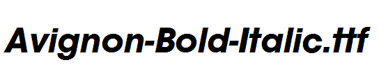 Avignon-Bold-Italic