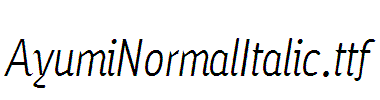 AyumiNormalItalic