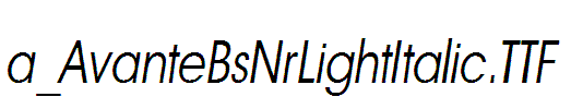 a_AvanteBsNrLightItalic