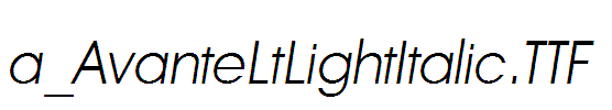 a_AvanteLtLightItalic