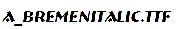 a_BremenItalic