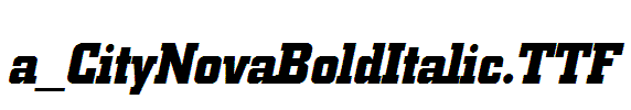 a_CityNovaBoldItalic