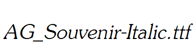 AG_Souvenir-Italic