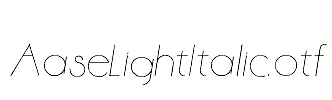 AaseLightItalic