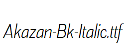 Akazan-Bk-Italic