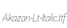 Akazan-Lt-Italic