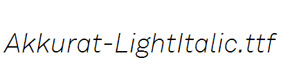 Akkurat-LightItalic